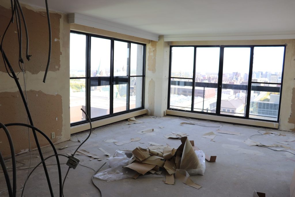 A corner room before demolition. Photo by Mia Jensen